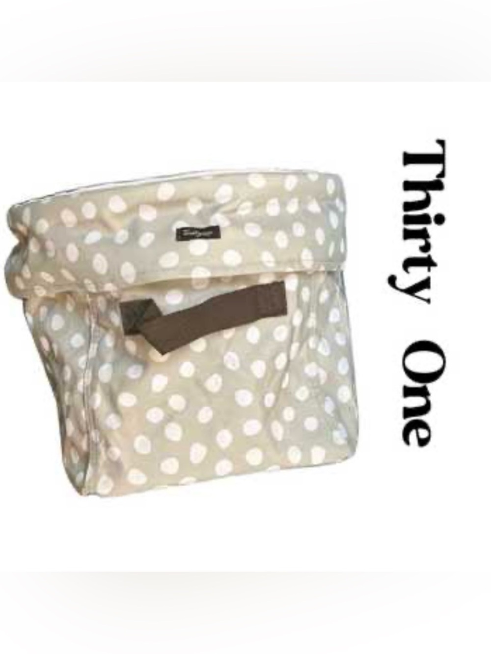 Thirty-One Polka Dot Round Caddy Tote